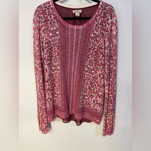 Lucky Brand Pink Floral Women's Blouse